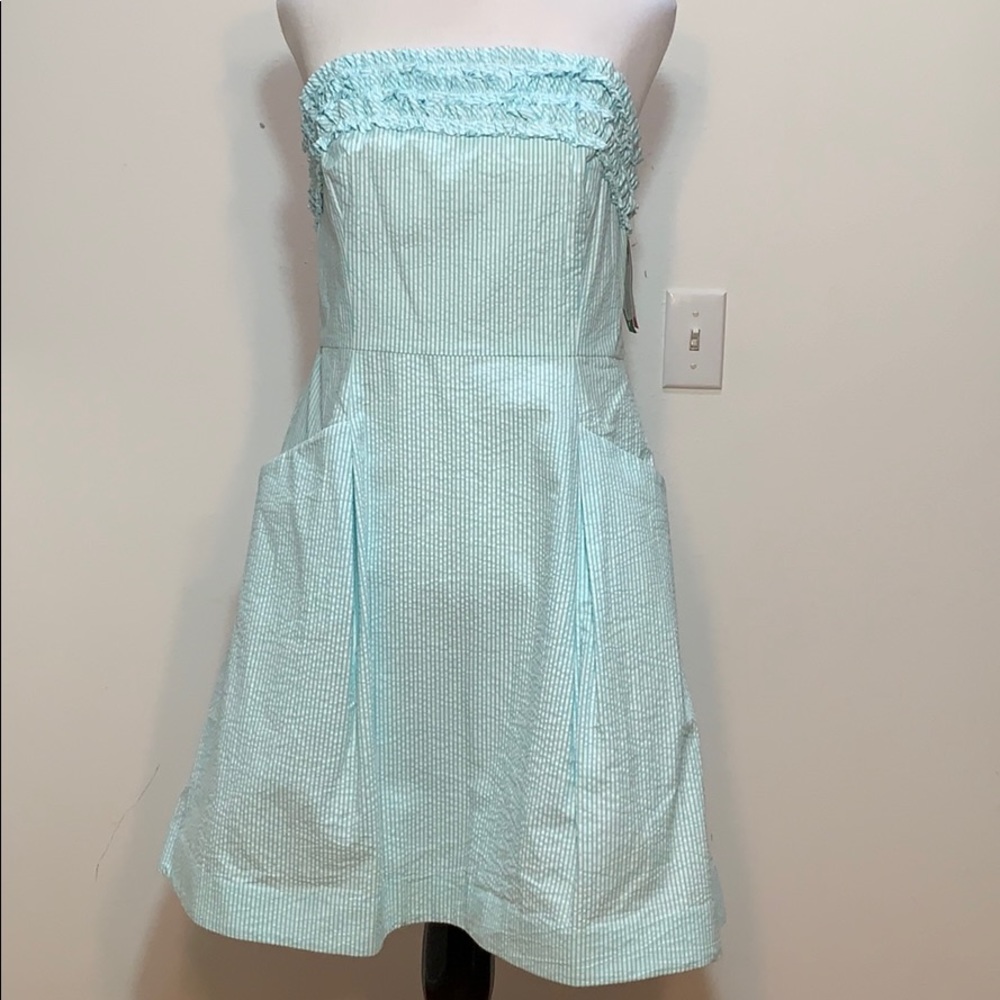 NWT Lilly Pulitzer Strapless Seersucker Dress